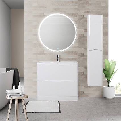 Тумба с раковиной BelBagno Acqua 90 см напольная Bianco Lucido