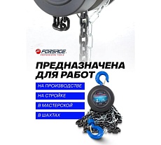 Механическая подвесная лебедка c фиксацией цепи натяжения, 1 т, длина цепи - 2,5м Forsage F-TRC9010(4181)