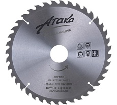 Диск пильный по дереву (300х50 мм; 40T; б/рез) АТАКА 8078990
