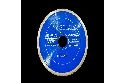 Диск алмазный сплошной (125х22,2 мм) CERAMICS MARBLE Solga Diamant 15700125