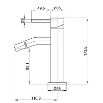 Смеситель для биде AQUAme Siena AQM6216BG шлифованное золото