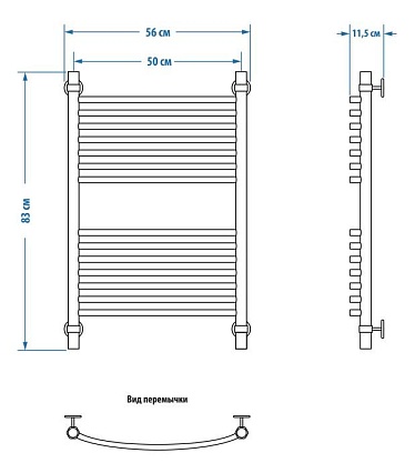 Полотенцесушитель водяной Energy Elite 80x50 см