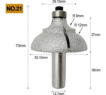 Фреза кромочная O-27 мм, хв-к 12.7 мм, (№21) LEO TECH-NICK 131.000.693