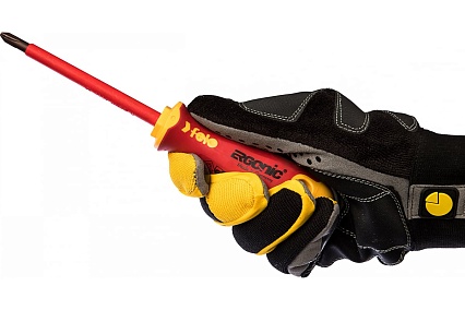 Диэлектрическая крестовая отвертка Felo Ergonic +/- H 2X 100 41620390