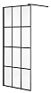Душевая перегородка Niagara NG-685-12 120x195 прозрачная, профиль черный
