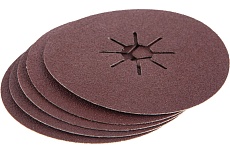 Круг шлифовальный фибровый Flex 243-010 (5 шт; 125 мм; P80; 12000 об/мин; 80 м/с) Hammer 526839
