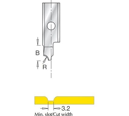 Нож для фрезы гравировка паз галочка B8 радиус 2.4, для фрезы G1853 Dimar 3185026