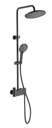 Душевая стойка Wonzon&Woghand Muse Corno WW-B3110-MB термостат, черный матовый