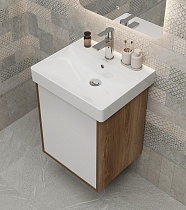 Тумба с раковиной Kerama Marazzi Pro 50 см 2 ящика, вяз