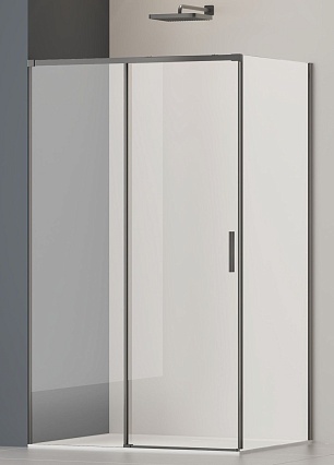 Душевой уголок Vincea Софт 2 (Soft 2) VSR-3SO28013CLGM 130x80 вороненая сталь, прозрачное