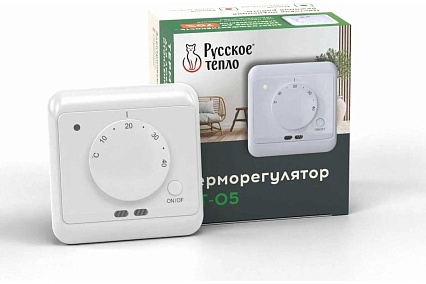 Нагревательный мат Русское тепло Теплый пол 2.5 кв. м, 400 Вт, с терморегулятором РТ-05 7722671