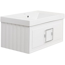 Тумба с раковиной La Fenice Cubo 80 см белый матовый