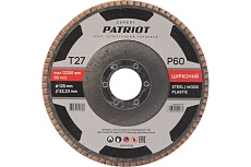 Круг лепестковый торцевой EXPERT 125x22.23 мм, P60, цирконий Patriot 819010026