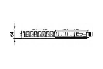 Радиатор Kermi FTV 12, 64400900, X2 Inside, R, RAL 9016 белый FTV120400901R2Z