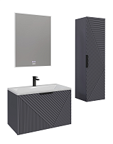 Мебель для ванной Grossman Блисс 60 см графит матовый