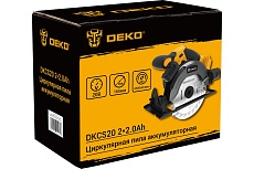 Циркулярная аккумуляторная пила Deko DKCS20, 20В, 165мм, 2.2Ач 063-4210