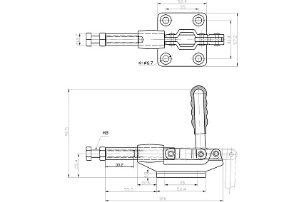 Зажим шатунного типа HS CLAMP HS-305-CM