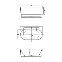 Акриловая ванна Vincea VBT-426-1700MW 170x80 белый матовый