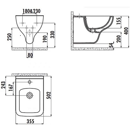 Подвесное биде Creavit Bene BN510