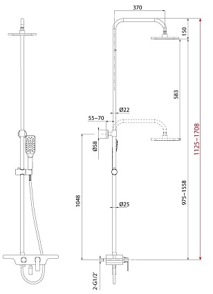 Душевая стойка Lemark Tropic LM7006C белый/хром