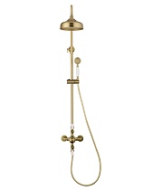 Душевая стойка Wonzon&Woghand Retro WW-B3041-BG термостат, брашированное золото