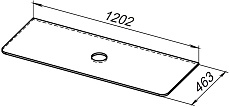 Столешница Allen Brau Paris 120 см иск.камень белый 1.36016.K