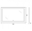 Зеркало BelBagno SPC-KRAFT-1085-685-TCH-WARM-NERO 110x70 см антипар, черный в алюминиевой раме