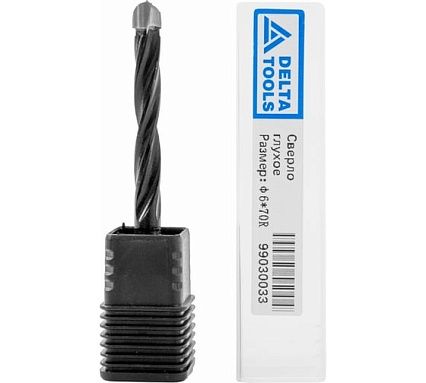 Сверло глухое 6х10х70 мм, R Deltatools 06-0058