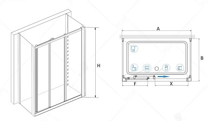 Душевой уголок RGW Classic CL-40P 100x70, прозрачное