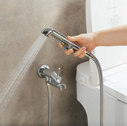 Смеситель Aquatek Ника AQ1819CR с гигиеническим душем, хром Смеситель Aquatek Ника AQ1819CR с гигиеническим душем, хром