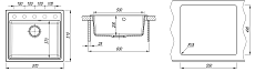 Кухонная мойка Dr.Gans Ника 57 см СМс, терра 25.070.D0570.405