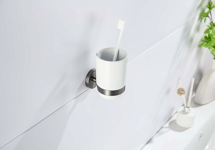 Держатель для стакана Aquatek Бетта AQ4604BGM оружейная сталь