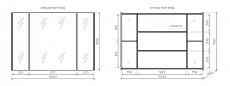 Зеркальный шкаф Style Line Лима 100x70 см белый матовый ЛС-00002342