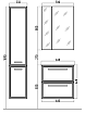 Мебель для ванной Raval Quadro 60 см белый