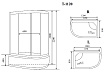 Душевая кабина Timo Standart T-1120 P 120x85 R, без г/м, тонированные стекла, хром