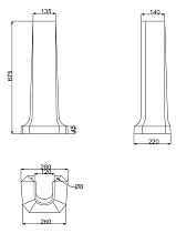 Пьедестал для раковины BelBagno Trevi BB135P