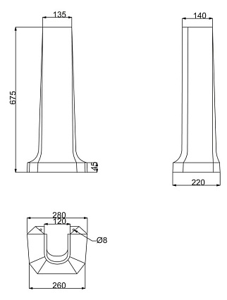 Пьедестал для раковины BelBagno Trevi BB135P