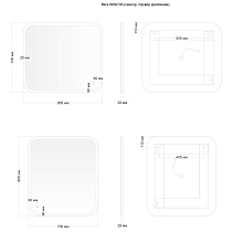 Зеркало Aquanet Вега 80x70 см с подсветкой 00330497