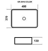 Раковина Grossman Color GR-3016GBL 48 см золото/черный