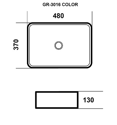 Раковина Grossman Color GR-3016GBL 48 см золото/черный