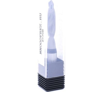 Сверло присадочное сквозное усиленное KJ1-V40208R (8х70 мм; хв-к 10 мм; правое вращение) МНОГОФРЕЗ 6574