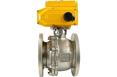 Шаровой кран DN.ru КШФП.316.200 Ду100 Ру16 с электроприводом 020 220В D160-01958