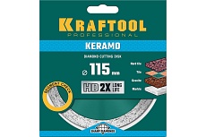 Диск алмазный отрезной сплошной по керамограниту Kraftool Keramo 115х22 мм 36684-115