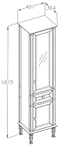 Шкаф пенал Opadiris Кантара 46 см слоновая кость, R 00-00004343