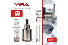 Коронка алмазная по керамике 32 мм, трехгранный хвостовик VIRA 559515