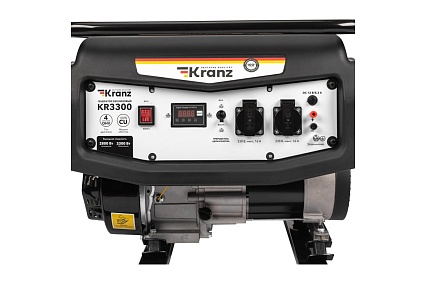 Бензиновый генератор Kranz KR3300 3,3 кВт, 230 В, 15 л, ручной стартер KR-16-1133