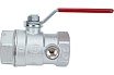 Шаровой кран Giacomini R250DS, 1", ВВ, ручка-рычаг красный, хромированный, со сливом R250SX005