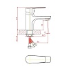 Смеситель для раковины Orange Loop M26-021gr графит