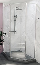 Душевой уголок Радомир Дарья PN 120x80 прозрачный, профиль хром, левый 1-10-2-1-0-353