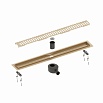 Трап для душа Timo Drain System 700 DS230107/17 70 см, вставка Lines, матовое золото